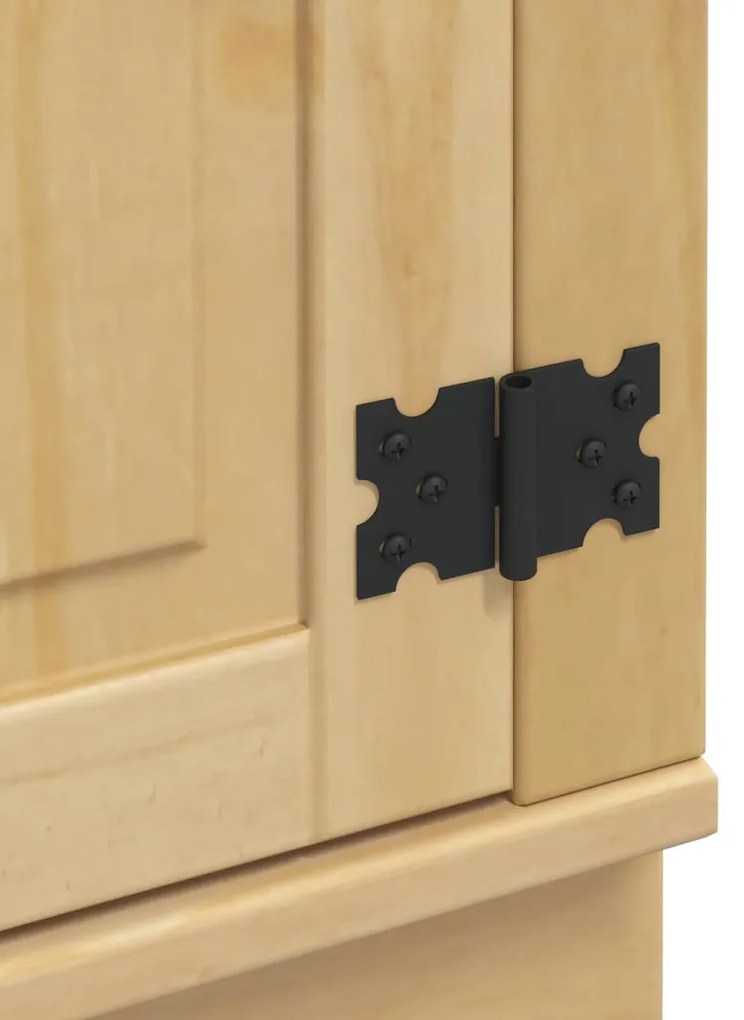 Cabinet polcokkal tárolóval Méz 60 x 46 x 81,5 cm Tömör fenyőfa