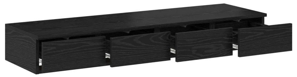 Ágyfiókok fiókkal Musta tammi 120 x 36.5 x 16.5 cm Faanyag