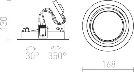 RENDL PASADENA G53 R I fehér 230V LED G53 15W