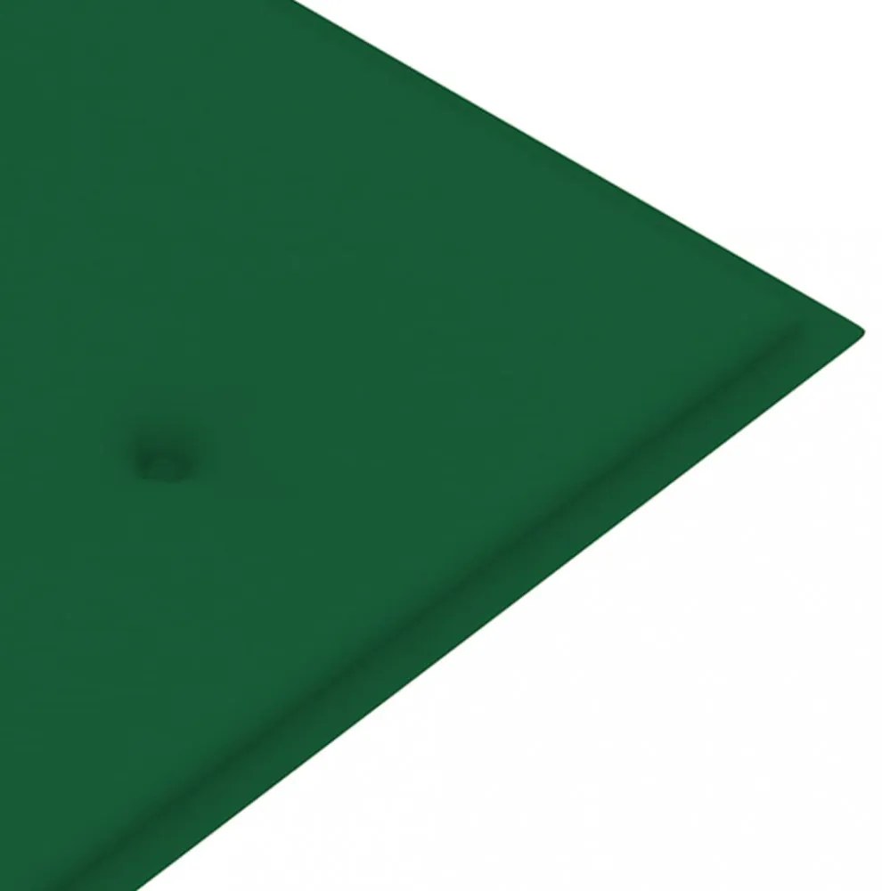 tömör tíkfa Batavia pad zöld párnával 150 cm
