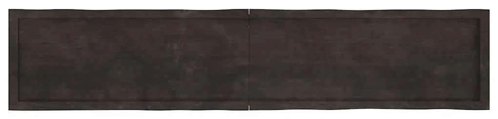sötétbarna kezelt tömör asztallap 200x40x(2-6) cm