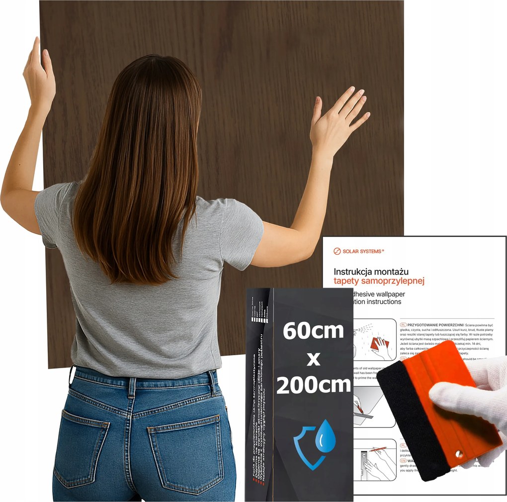 Öntapadós tapéta Vízálló Konyha Fal Bútor Természetes Bronz