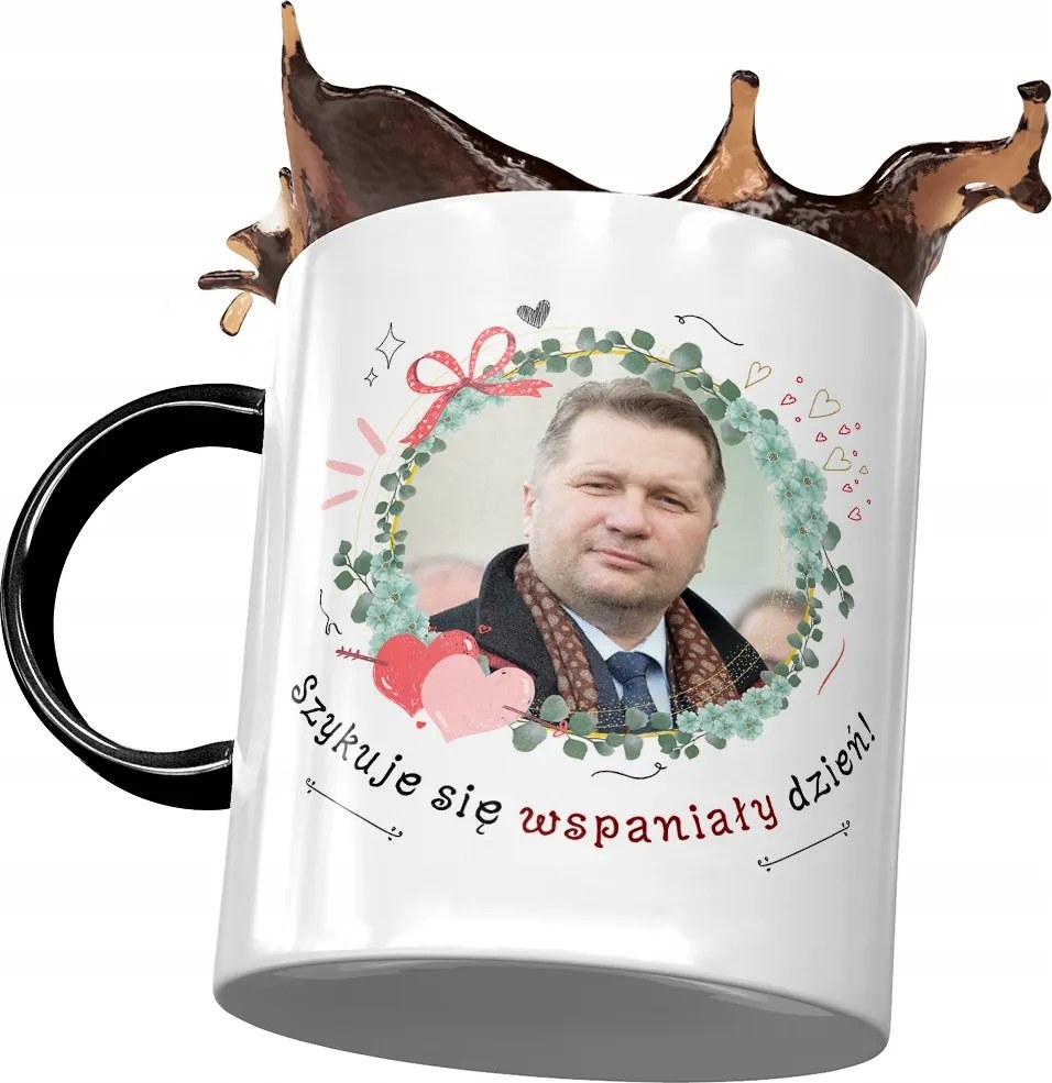 Bögre Fekete-Fekete Pis Ajándék Nyomtatott Fotóval