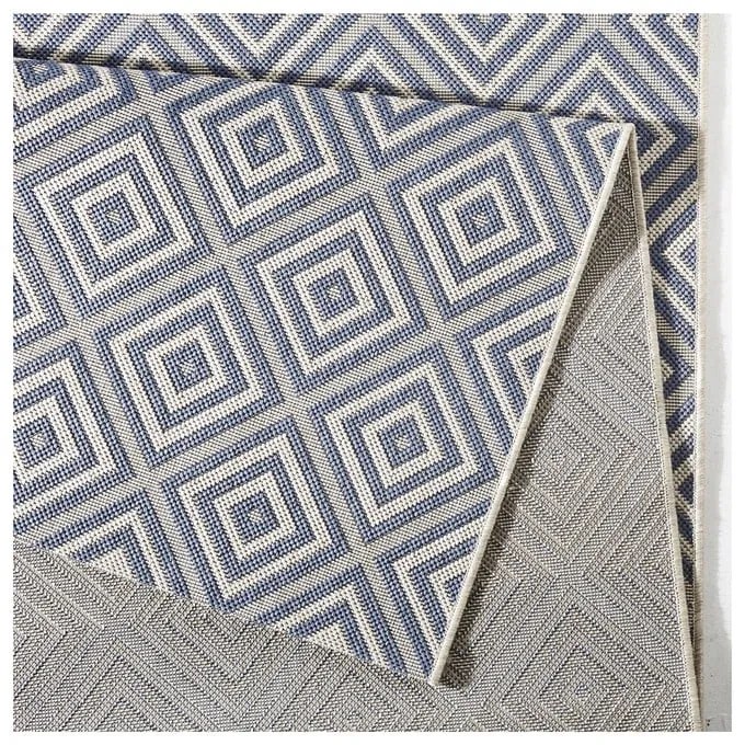 Karo kék kültéri futószőnyeg, 80 x 200 cm - NORTHRUGS