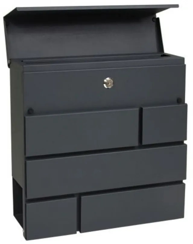 Postaláda BK 932, csővel, antracit