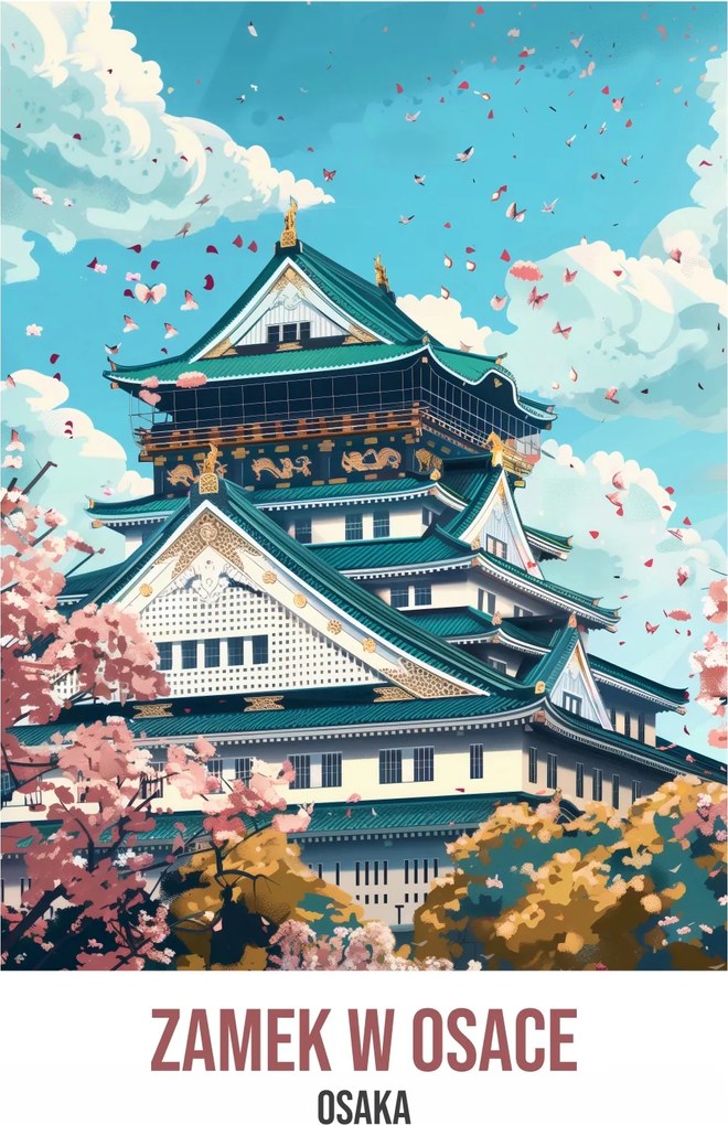 Poszter 21x29,7cm Oszakai vár