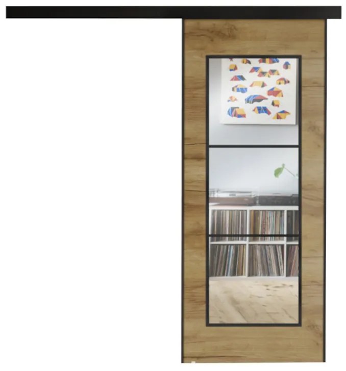 MELI 90 tolóajtó, 90x205, tölgy kézműves arany
