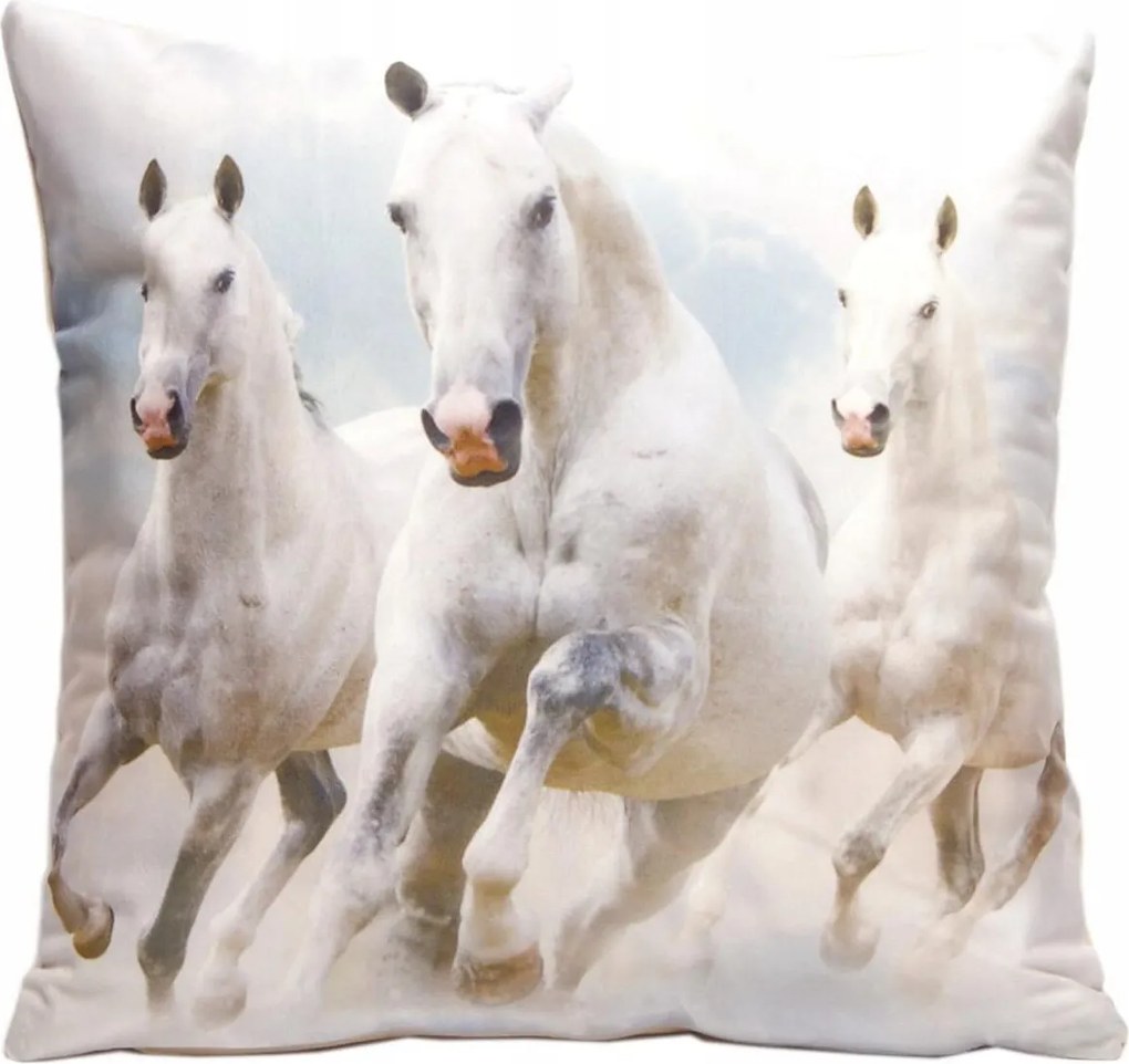 Velúr párnahuzat 40x40 cm Lovak Dekoratív párnahuzat