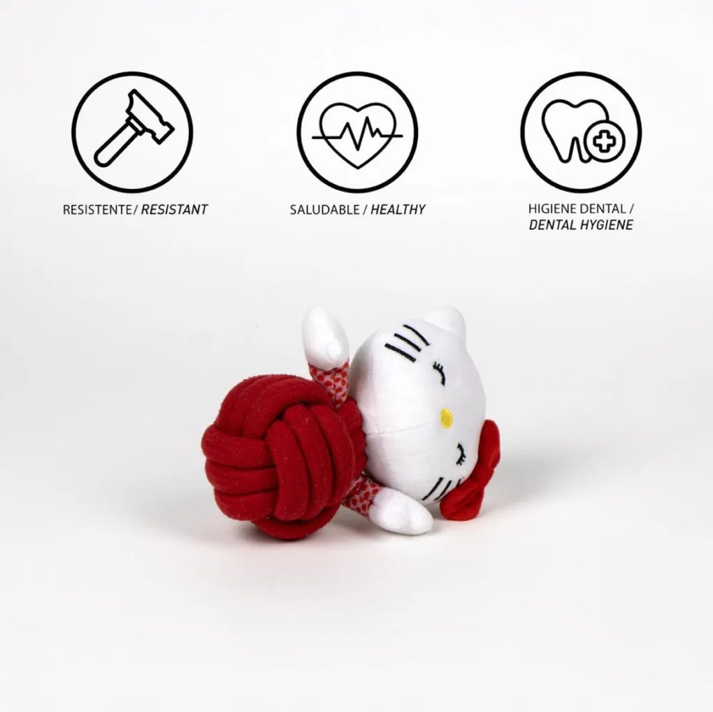 Hello Kitty Red kötél kutyajáték 15 cm