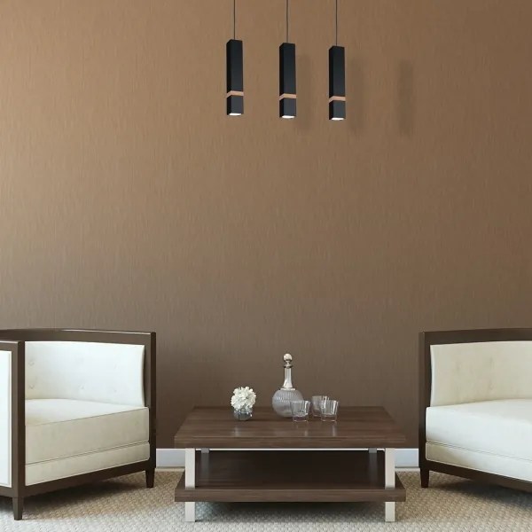 Csillár zsinóron VIDAR 3xGU10/25W/230V fekete