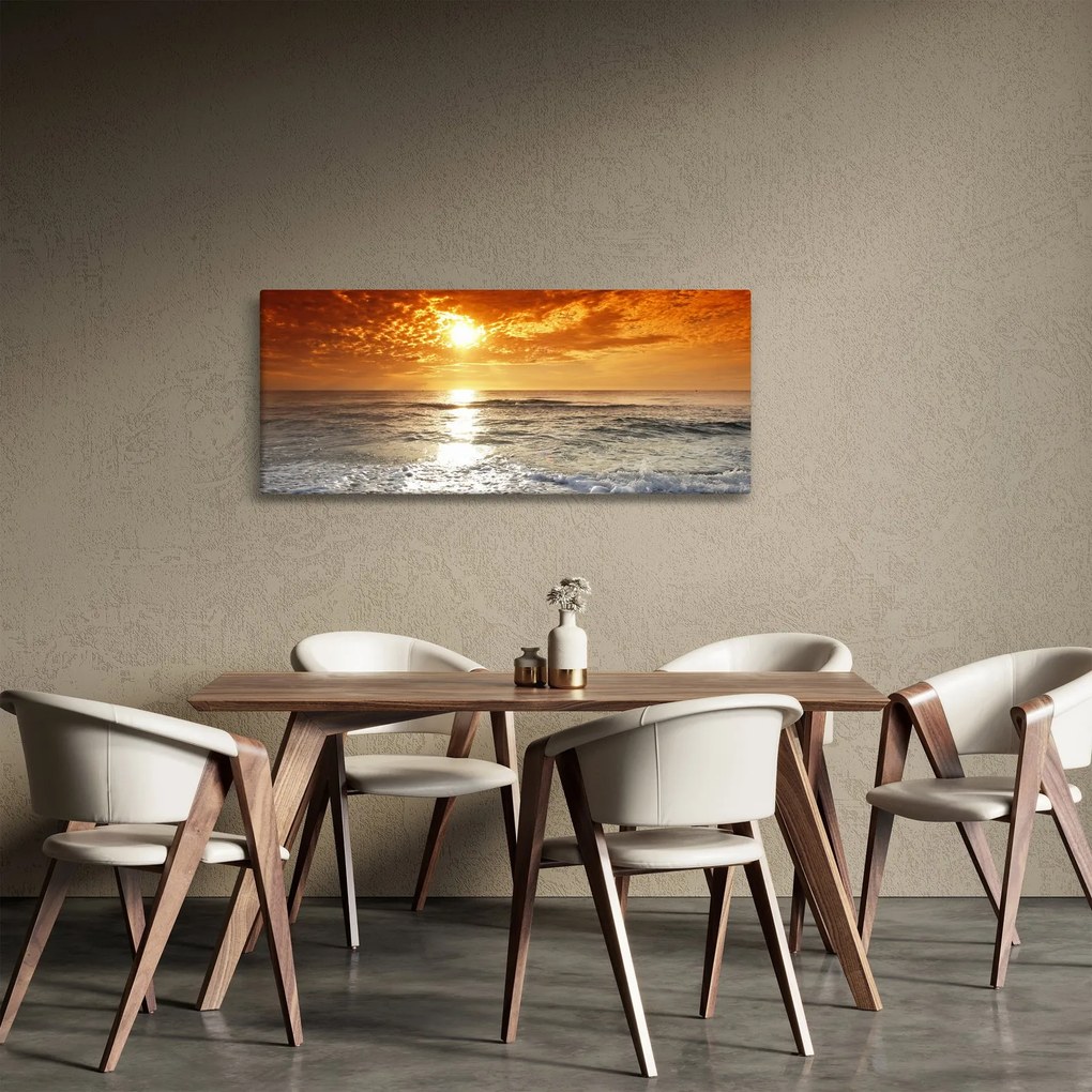 Naplemente Korzikán képe (120x50 cm)