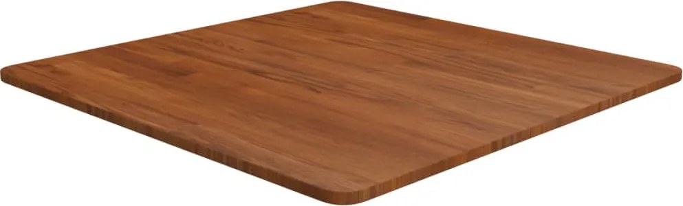 vidaXL sötétbarna kezelt tömör tölgyfa négyzet asztallap 70x70x1,5cm