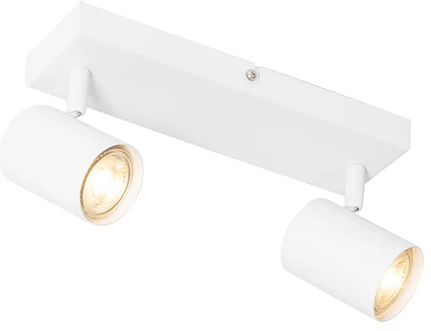 Modern mennyezeti lámpa fehér 2-lámpás állítható téglalap alakú - Jeana