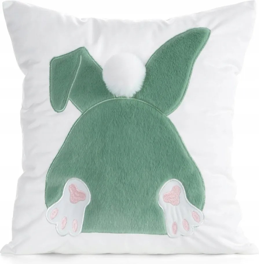 Dekoratív párnahuzat Tavasz 45x45 Eurofirany zsálya világosszürke nyúl