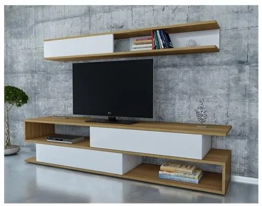 Nappali fal Simpsonic (fehér + teak) . Akció -21%. 1102576