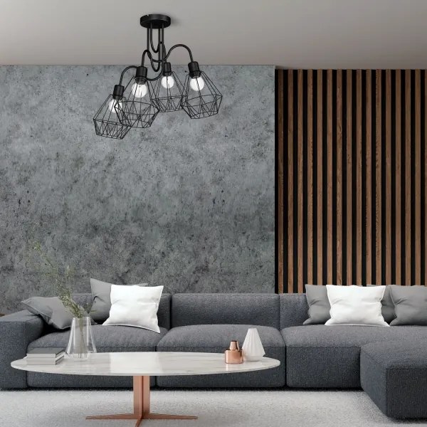 Felületre szerelhető csillár BERGEN 4xE27/60W/230V