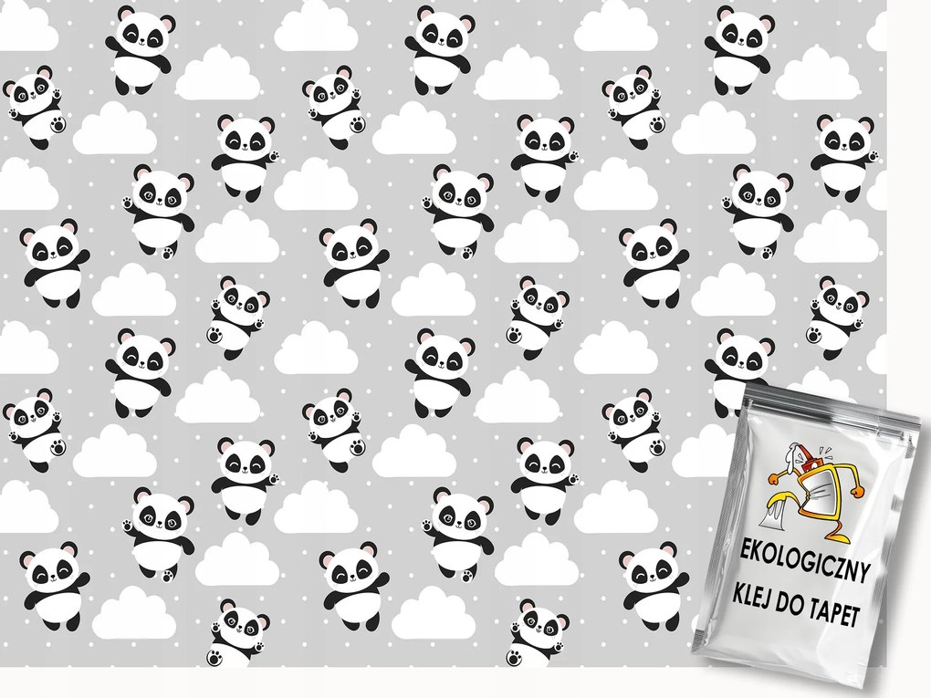 Fotótapéta Flizelina Gyerekek Ég Felhők Mackó Panda Játék 400x280 ragasztó