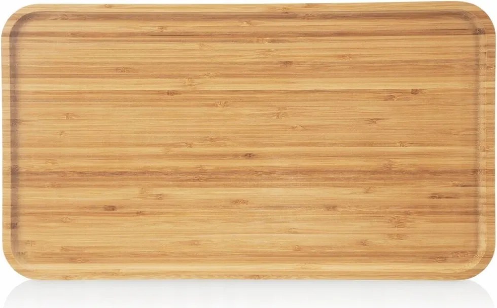 Bambusz Tányér Téglalap alakú Snack Patera Tálca Sushi Előétel 44cm