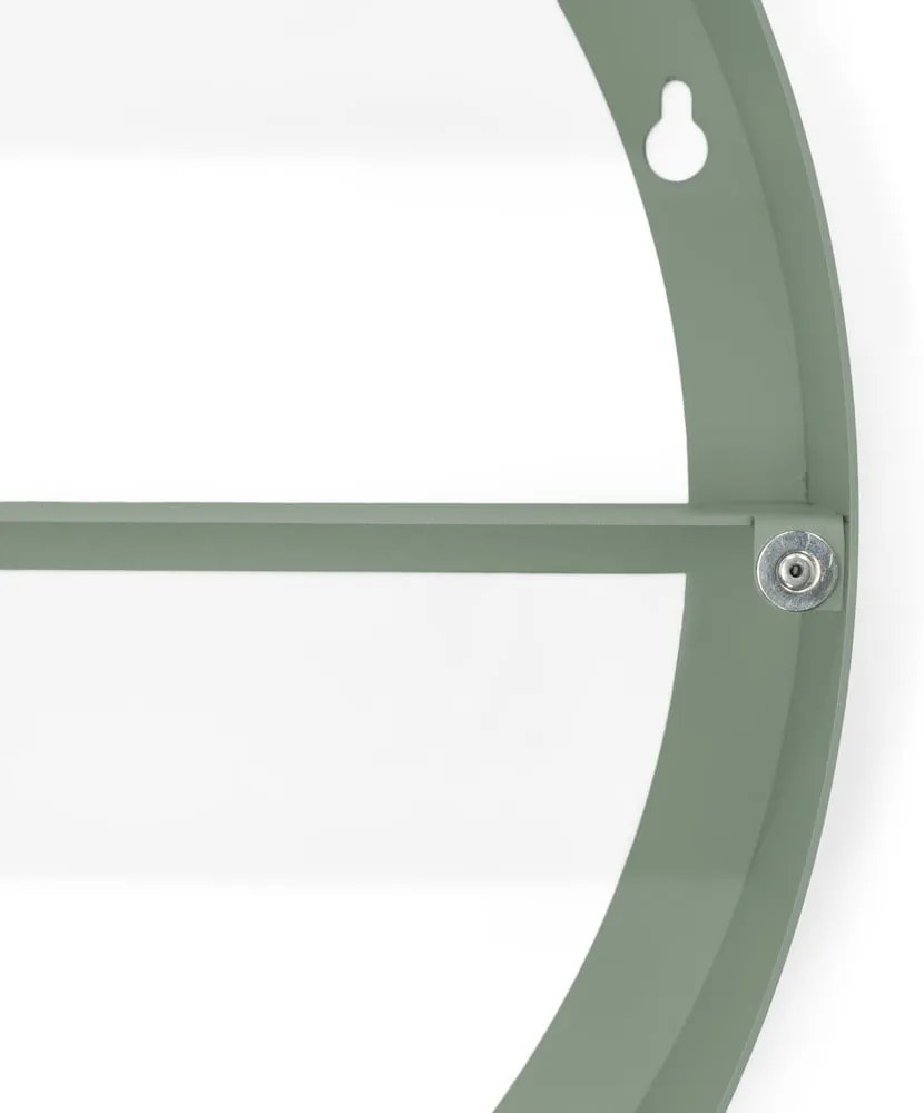 Szürkészöld fém fali-tükrös fürdőszoba szekrény 55x55 cm Sonnet – Spinder Design