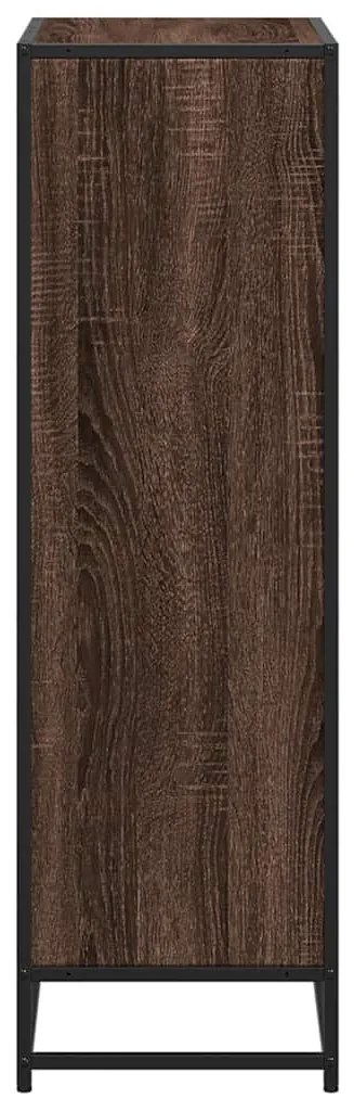 barna tölgyszínű szerelt fa könyvszekrény 65,5x33x107,5 cm
