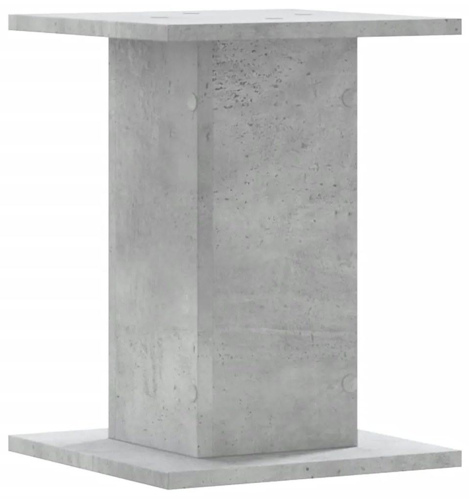 2 db betonszürke szerelt fa növénytartó állvány 30 x 30 x 40 cm