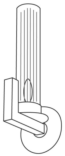 Kolarz 6009.60150 - Fali lámpa RAGGIO 1xE14/25W/230V ezüst
