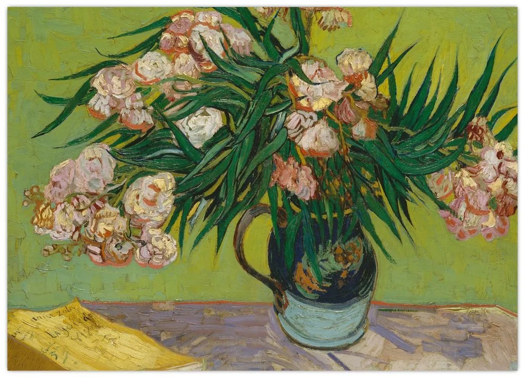 Üveg kép - Vincent van Gogh, Oleanders, reprodukciók (70x50 cm)