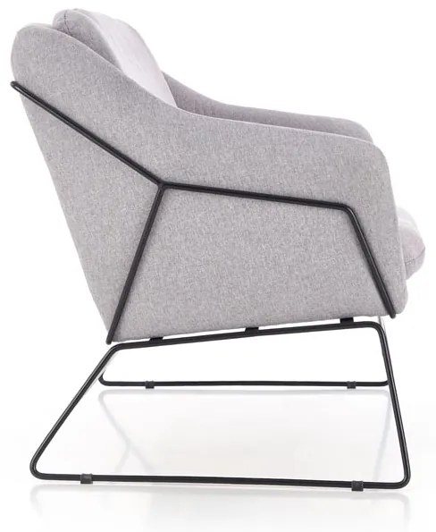 Világosszürke relax kétszemélyes fotel HAMAR 2 XL