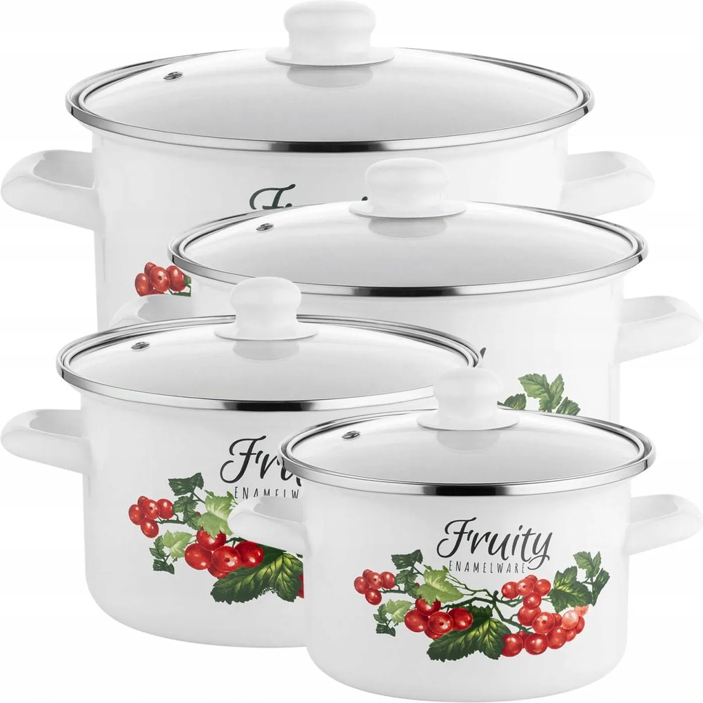 Edénykészlet Zománcozott edények Lengyel Kalina 2L 2,6L 3,7L 4,8L