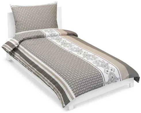 Bellatex Krepp ágynemő Ornament kávé, 140 x 200cm, 70 x 90 cm