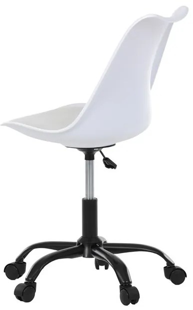 Fehér Műanyag Irodai Szék, Magasságállítással. KA-X7055 WT
