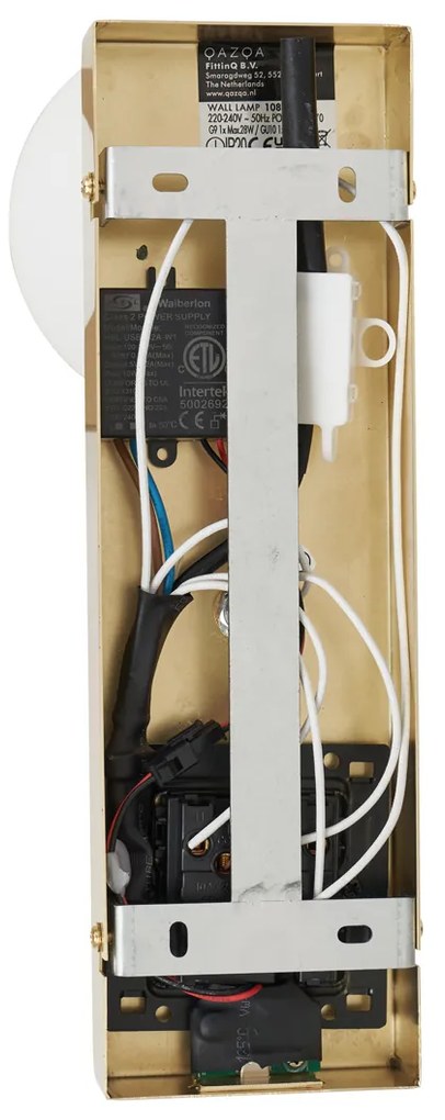 Modern, sárgar৩z falikar 2-lámpás, állítható, USB-C porttal - Lesly