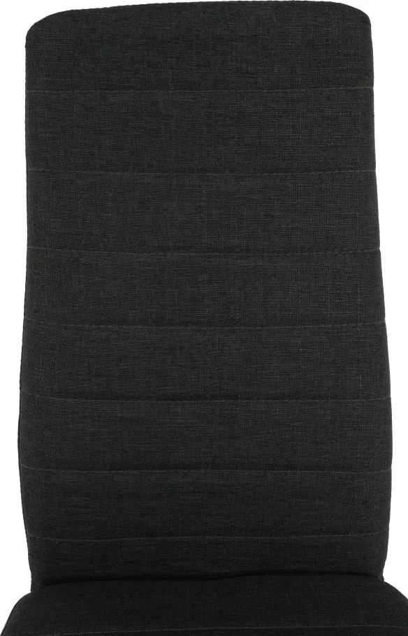 Étkezőszék, sötétszürke szövet/fekete fém, COLETA NOVA