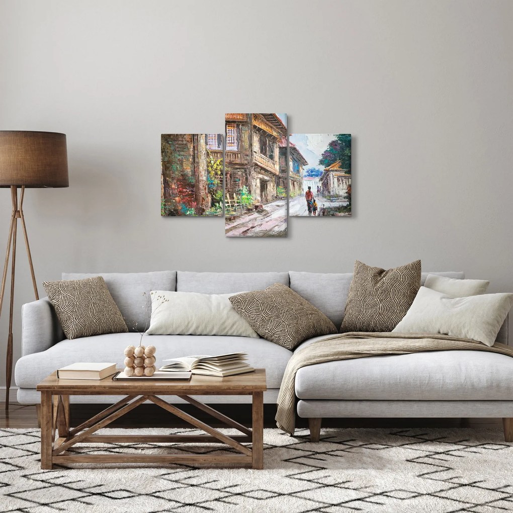 Fülöp-szigeteki falu képe, Ázsia (90x60 cm)