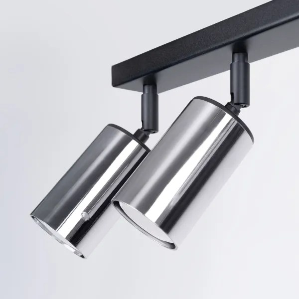 Sollux SL.1372 - Spotlámpa WINX 6xGU10/10W/230V fekete/króm