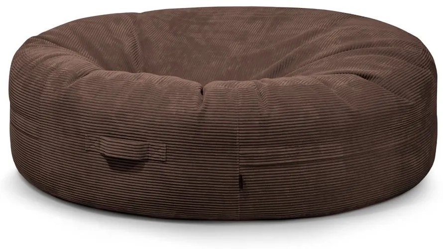 Sötétbarna kordbársony babzsákfotel Roll 190 – SLOWDOWN