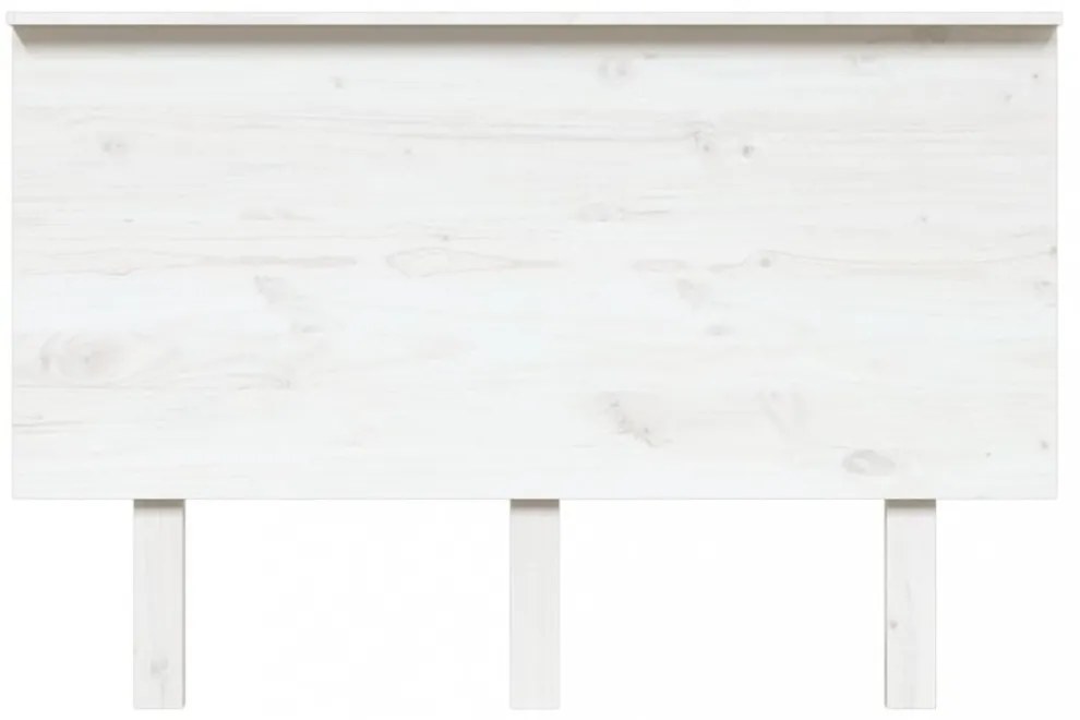 fehér tömör fenyőfa ágyfejtámla 124x6x82,5 cm