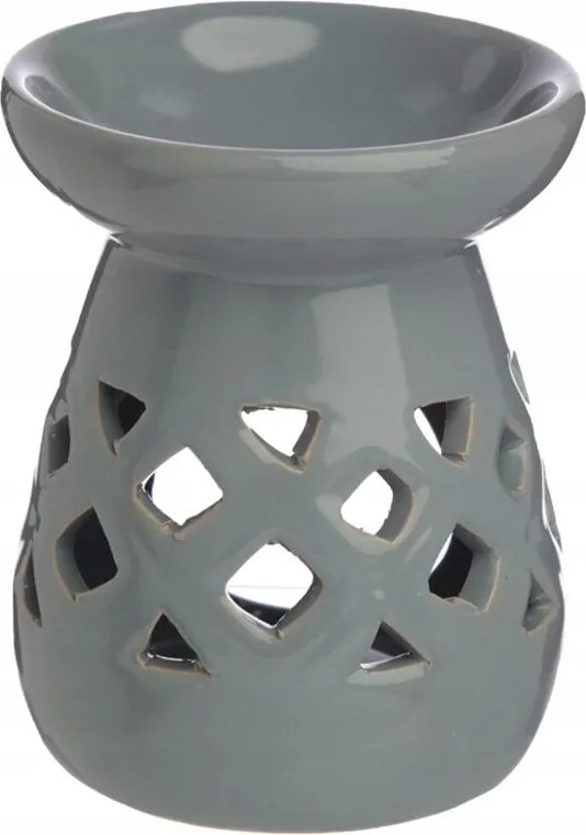Kerámia Illatkandalló Aromaterápiás Viaszolajokhoz Tealight Szürke