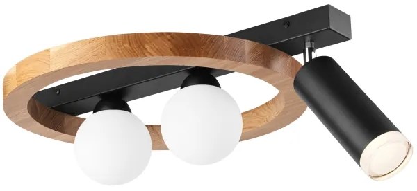 Spotlámpa OTIS 2xG9/5W/230V + 1xE27/15W/230V tölgy