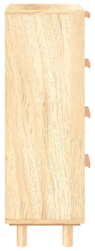 barna tömör fenyő/természetes rattan tálalószekrény 40x30x90 cm