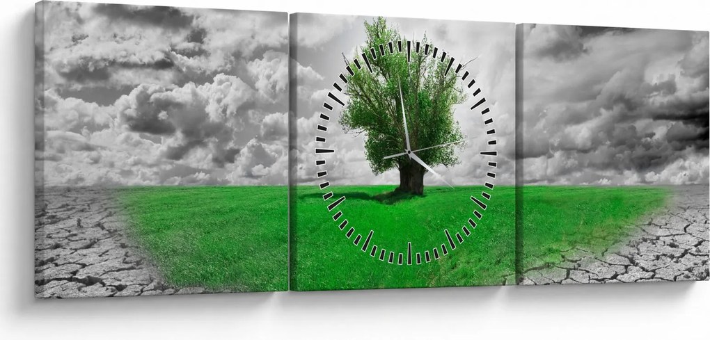 Kép - egy darab természet a városban (órával) (90x30 cm)