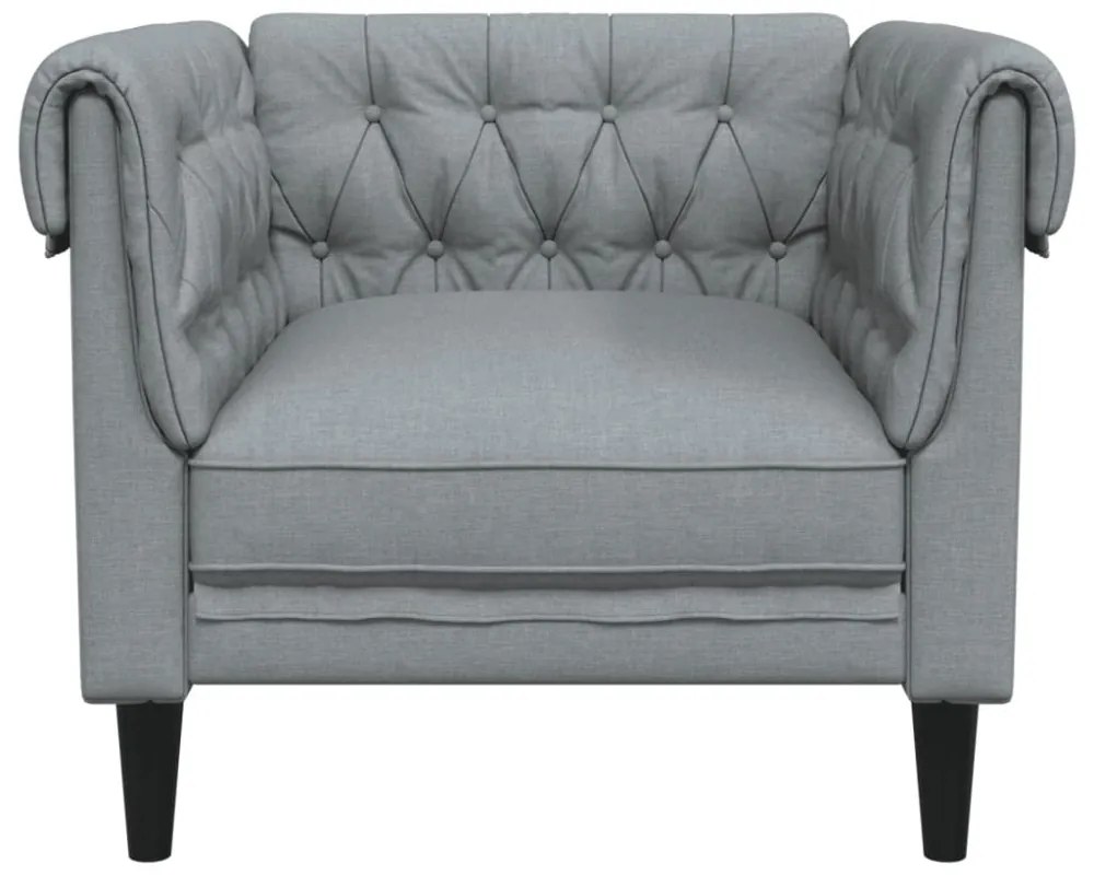 világosszürke szövet Chesterfield kanapé