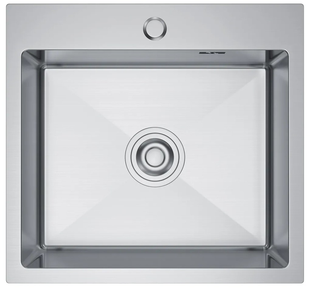 Erga HD, 1 kamrás acél mosogató 480x450x210 mm, acél, ERG-MLS-HD4845