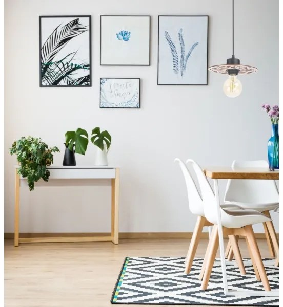 Csillár zsinóron FALCO 1xE27/60W/230V átm. 20 cm bézs