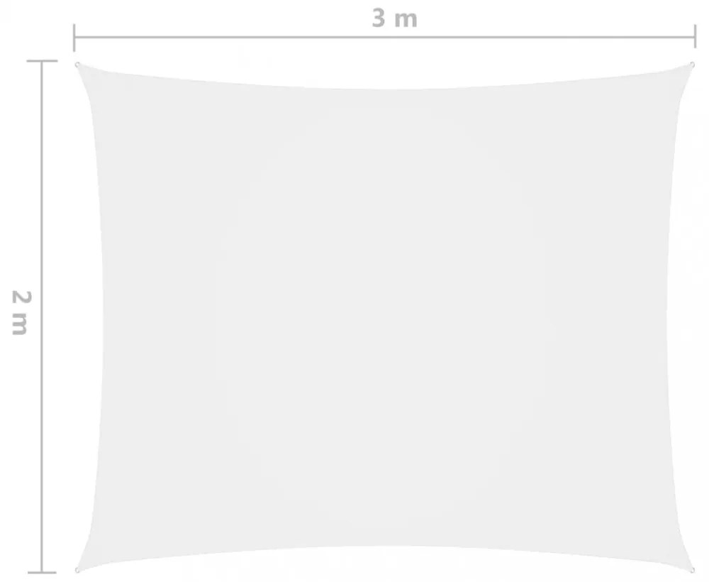 fehér téglalap alakú oxford-szövet napvitorla 2 x 3 m