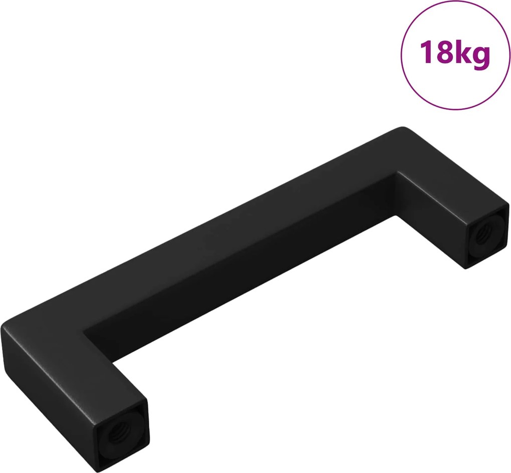vidaXL Bútor Fogantyú 429 pcs Fekete 110 x 12 x 36 mm Vas