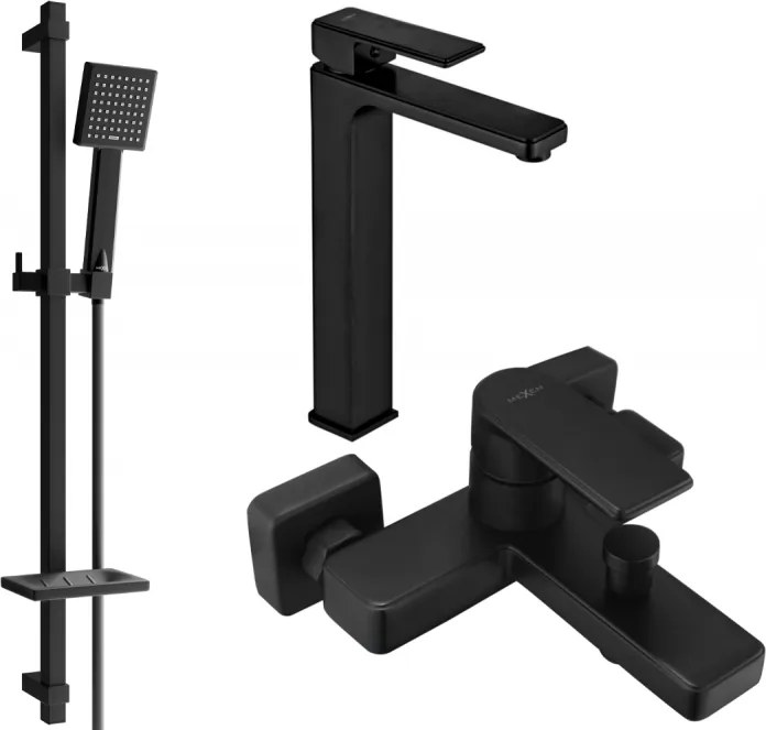 Mexen Mino DQ45 kádcsaptelep készlet, fekete - 72413DQ45-70