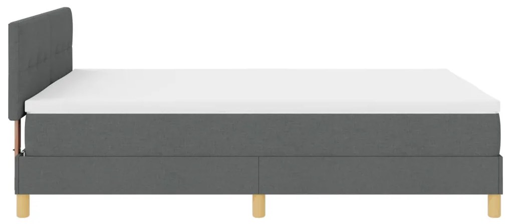 Box Spring Ágy Matraccal Sötétszürke 140x200 cm Szövet
