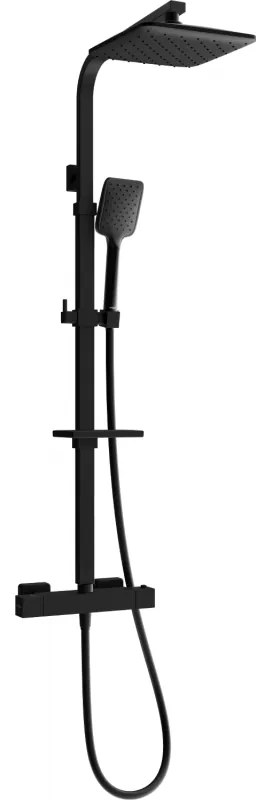 Mexen - CQ62 zuhanygarnitúra termosztatikus csapteleppel Cube, fekete, 772506295-70