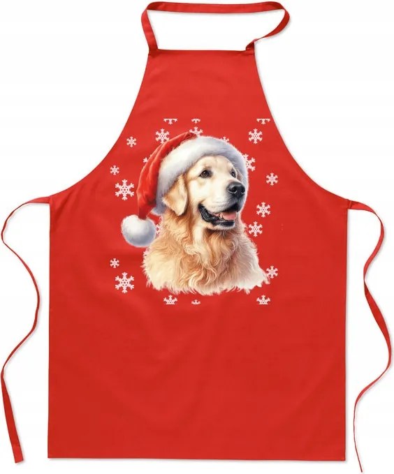 Konyhai kötény Golden Retriever Karácsonyi ajándék